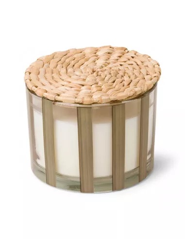 Bougie taupe fond blanc