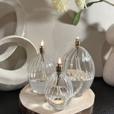 Lampe à huile avec mèche fibre de verre