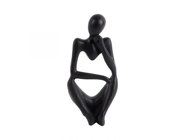 statue wondering noir