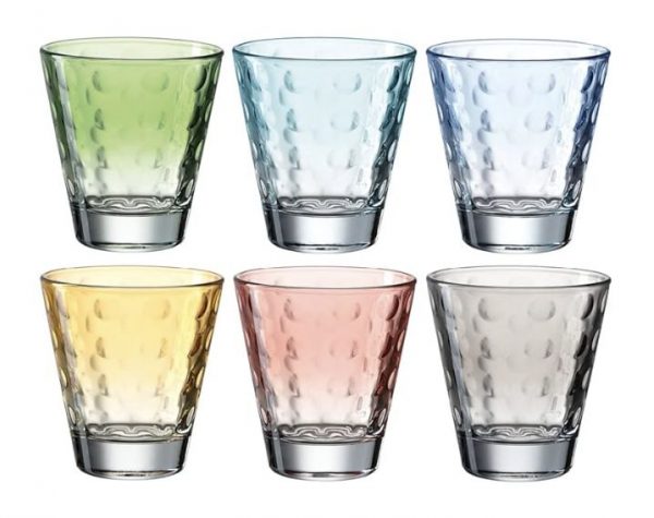 pack de 6 verres colori optic leonardo