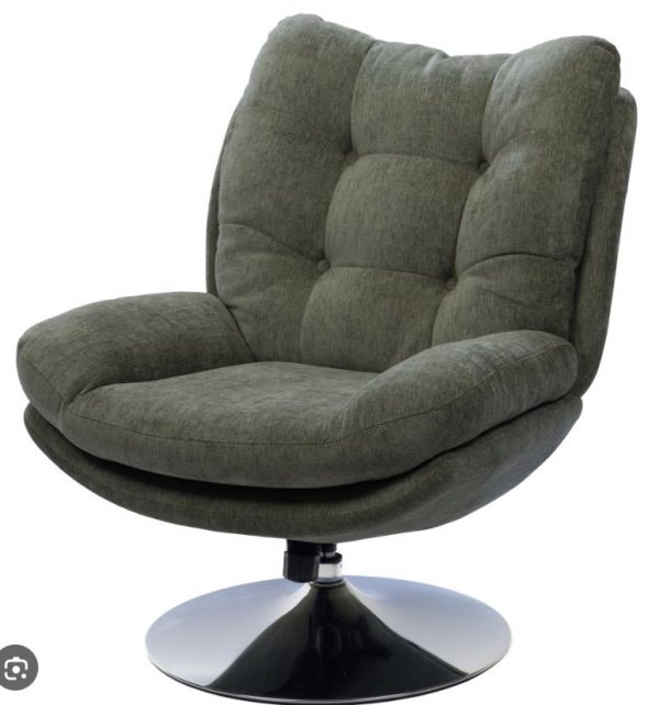 fauteuil magnum vert pied chrome