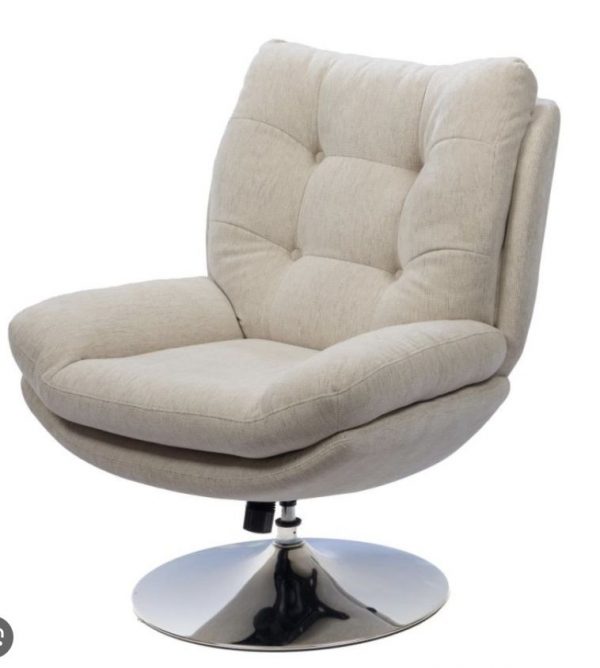 fauteuil magnum beige pied chrome