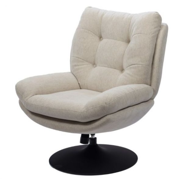 fauteuil magnum beige pied noir