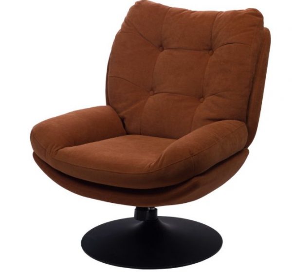 fauteuil magnum orange pied noir