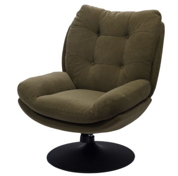 fauteuil magnum kaki pied noir