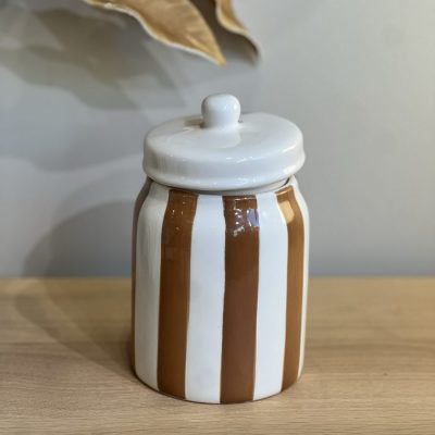 pot rayure marron
