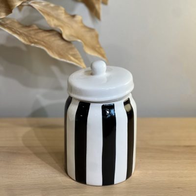 pot rayure noir