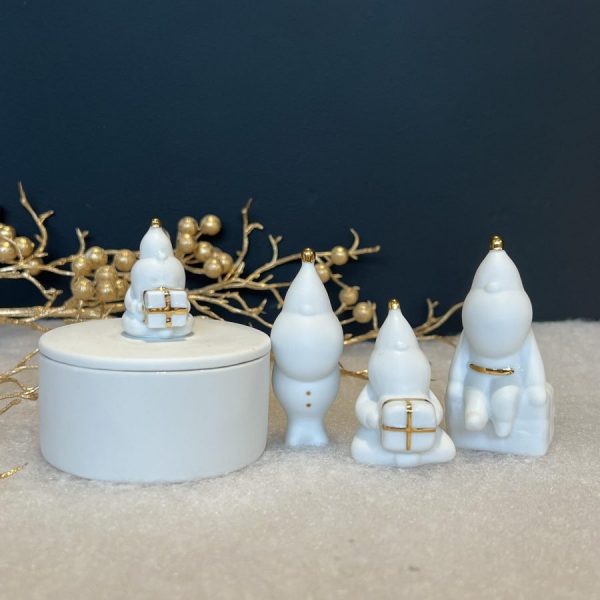 Figurines Santa et boite Santa