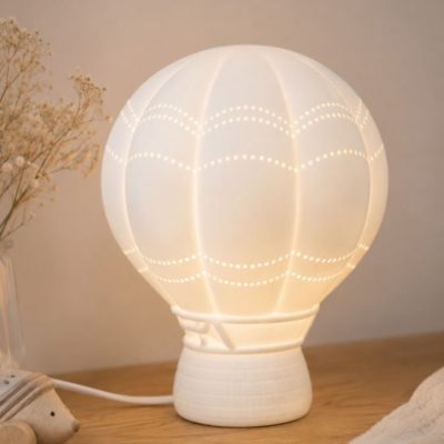 lampe montgolfière en porcelaine